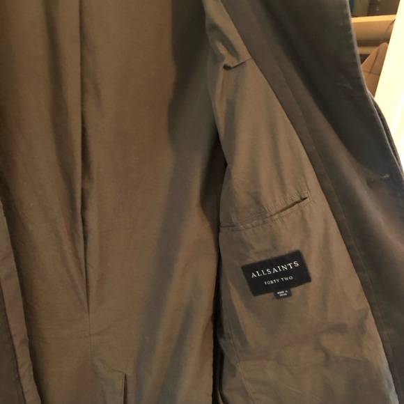 AllSaints Remley Blazer in Bitter Brown - Picture 4 of 7